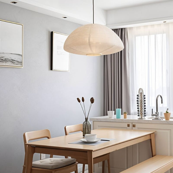 Hikari Pendant Light – Japanese Paper Lantern Hanging Lamp | Warm Japandi Ambient Lighting