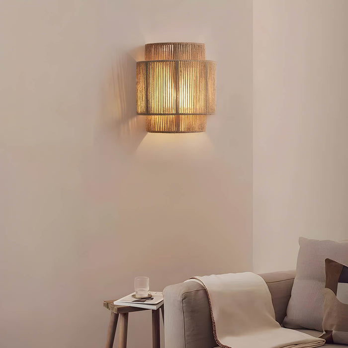 Natura Rope Wall Light – Rustic Organic Lighting | Handcrafted Coastal Accent Sconce