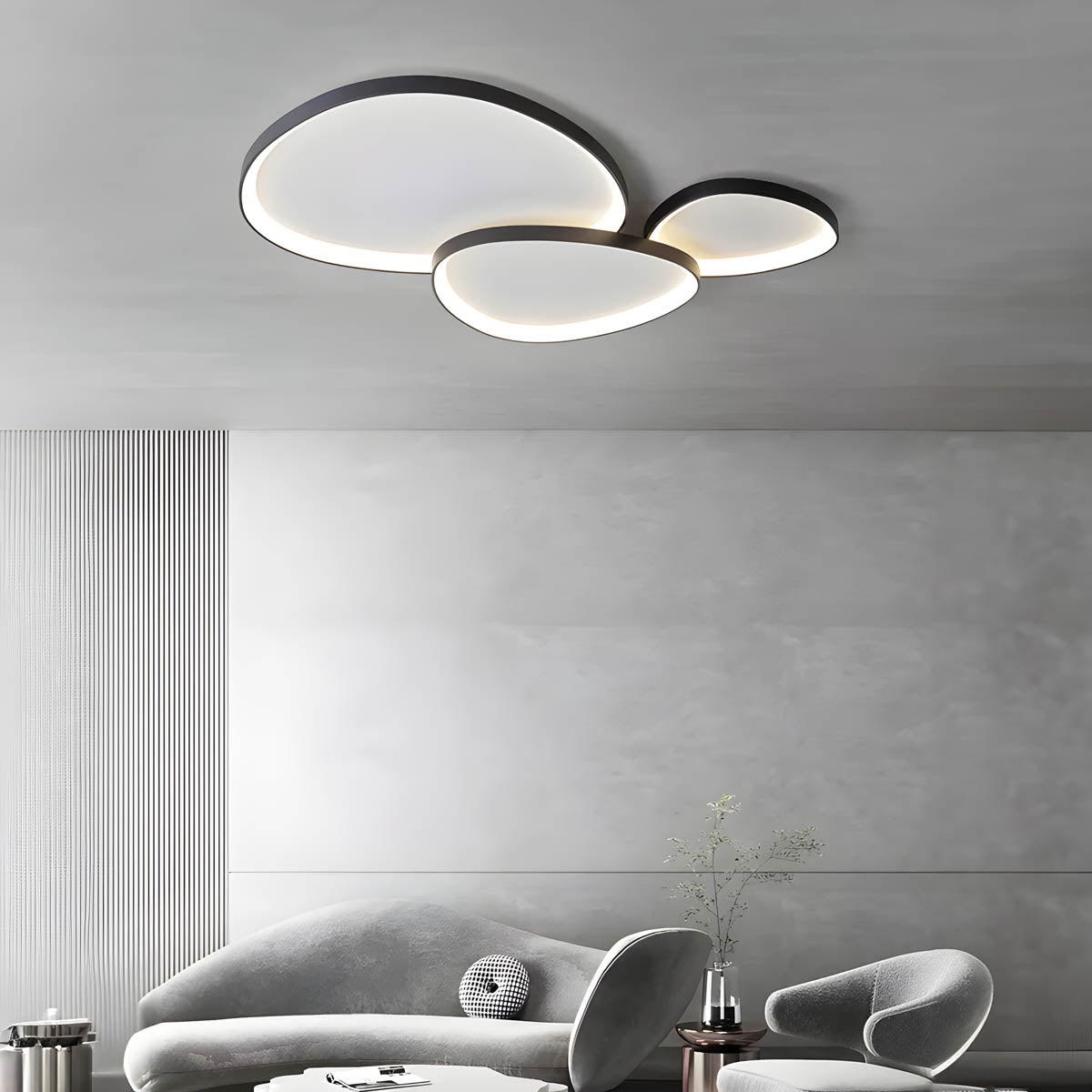 DEWY Ceiling Light – Artistic Three-Part LED Ceiling Lamp | Modern Sculptural Ambient Lighting