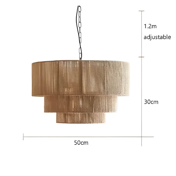 Mizora Rope Pendant Light – Rustic Natural Fibre Hanging Lamp | Modern Organic Ceiling Lighting