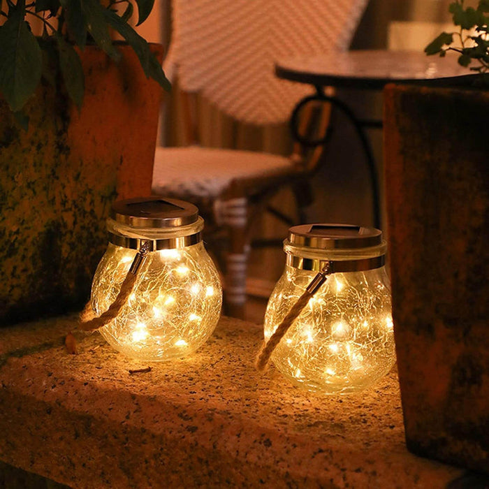 3-Piece Solar Glass Light Set – Decorative Solar Garden Lights | Outdoor LED Lighting