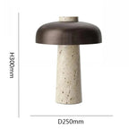 TerraStone Travertine Table Lamp – Natural Stone Designer Light | Wabi-Sabi Ambient Lighting