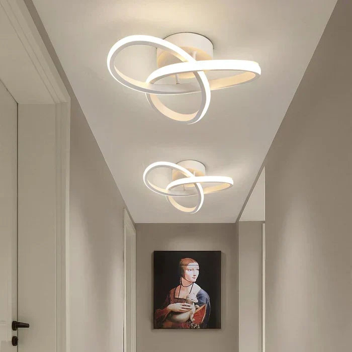 Modern LED Ring Ceiling Light – Dimmable Contemporary Flush Mount Lamp | Smart Ambient Interior Lighting