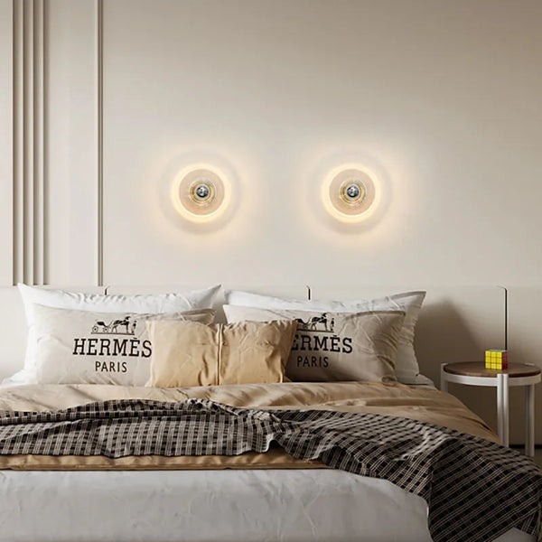 Riviera Glass Wall Light – Vintage-Inspired LED Wall Lamp | Ripple Glass Ambient Lighting | Timeless Interior Elegance
