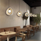 Sabiora Pendant Light – Round Wabi-Sabi Hanging Lamp | Minimalist Japandi Ceiling Lighting