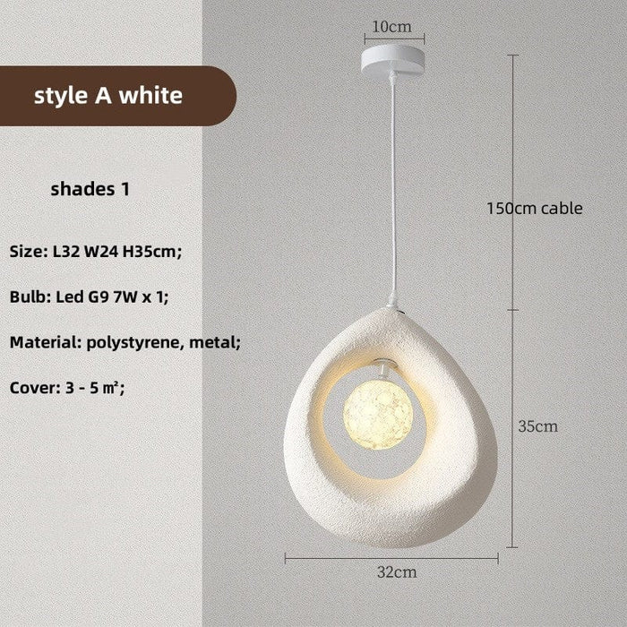 Sabiora Pendant Light – Round Wabi-Sabi Hanging Lamp | Minimalist Japandi Ceiling Lighting