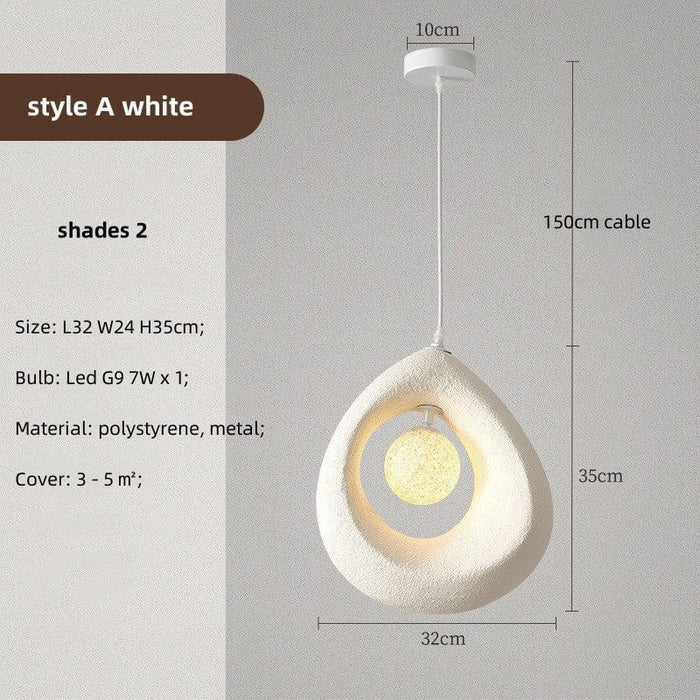 Sabiora Pendant Light – Round Wabi-Sabi Hanging Lamp | Minimalist Japandi Ceiling Lighting