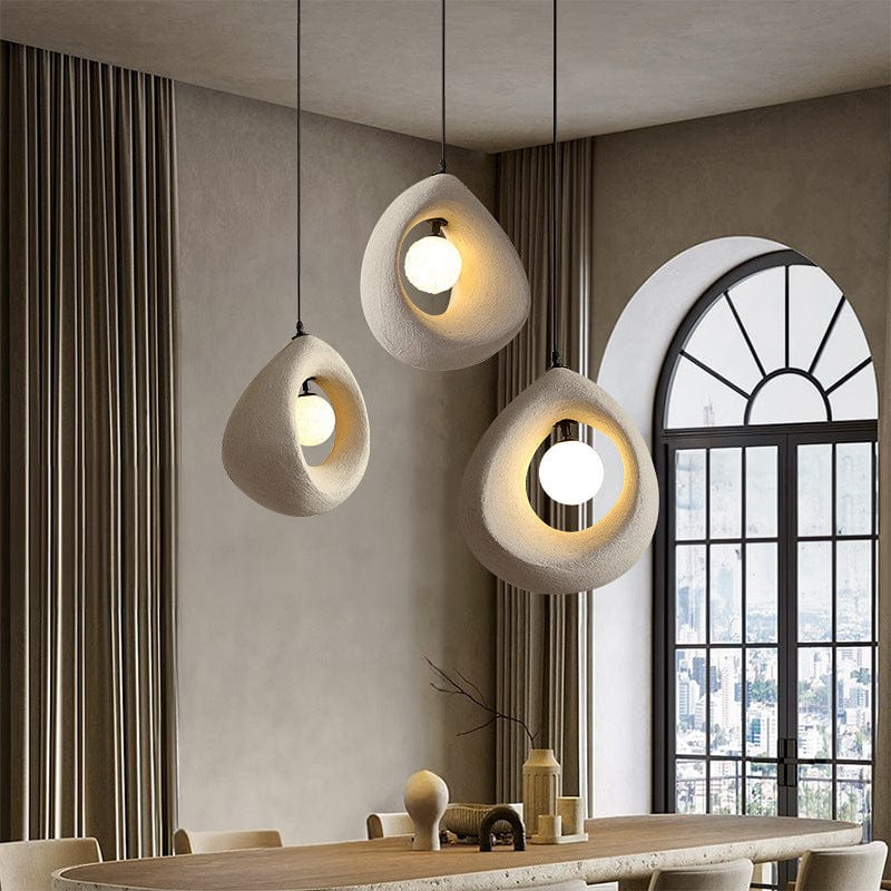Sabiora Pendant Light – Round Wabi-Sabi Hanging Lamp | Minimalist Japandi Ceiling Lighting