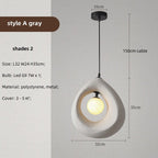 Sabiora Pendant Light – Round Wabi-Sabi Hanging Lamp | Minimalist Japandi Ceiling Lighting