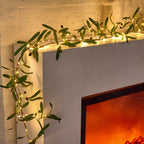 Enchanted Glowing Olive Branch – Decorative LED Garland with 96 Lights
