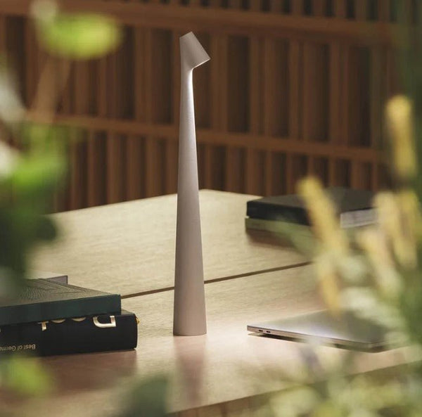 Elegant LED Table Lamp – Sculptural Rechargeable Lighting with Minimalist Design