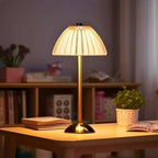 Celestia Crystal Table Lamp – Rechargeable Luxury Lighting | Cordless Metallic Accent Design