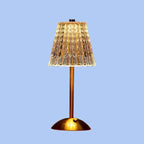 Celestia Crystal Table Lamp – Rechargeable Luxury Lighting | Cordless Metallic Accent Design