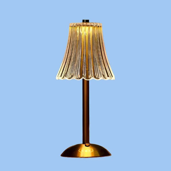 Celestia Crystal Table Lamp – Rechargeable Luxury Lighting | Cordless Metallic Accent Design