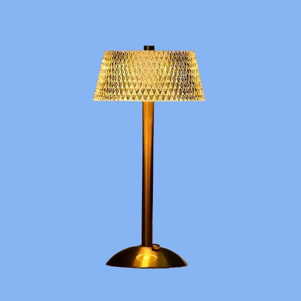 Celestia Crystal Table Lamp – Rechargeable Luxury Lighting | Cordless Metallic Accent Design