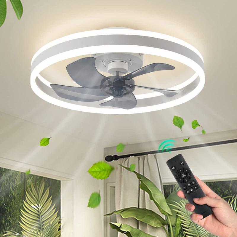 AeroLume Ceiling Fan Light – Modern Flush Mount LED Fan | Smart Cooling & Ambient Interior Lighting