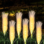 Fiberglass Reed Outdoor Lamp (Solar) – Decorative Solar Reed Lights | IP65 Outdoor Garden Lighting