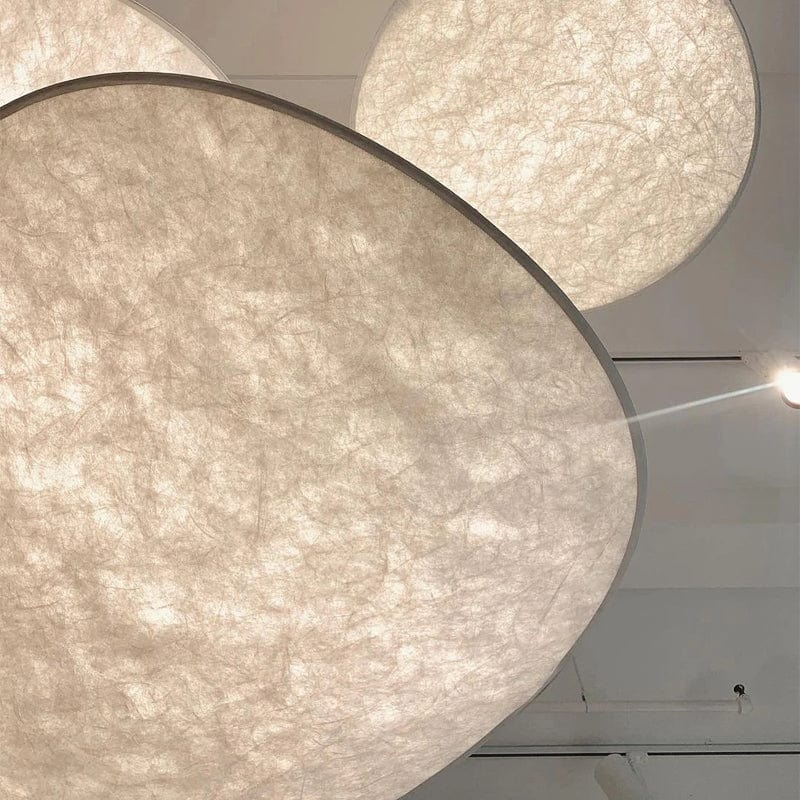 Akari Japandi Silk Chandelier – Luxury Fabric Pendant Light | Minimalist Japanese Scandinavian Ceiling Lamp