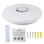 Smart LED Ceiling Light with Bluetooth Speaker – RGB Dimmable Flush Mount Lamp | Modern Multi-Function Lighting