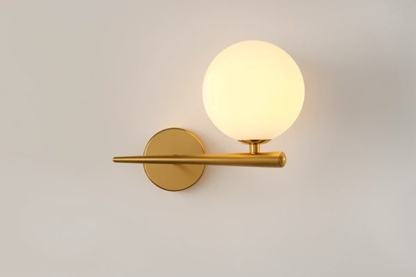Nidia Luxe Wall Light – Designer Glass & Metal Sconce | Elegant Gold Accent Lighting