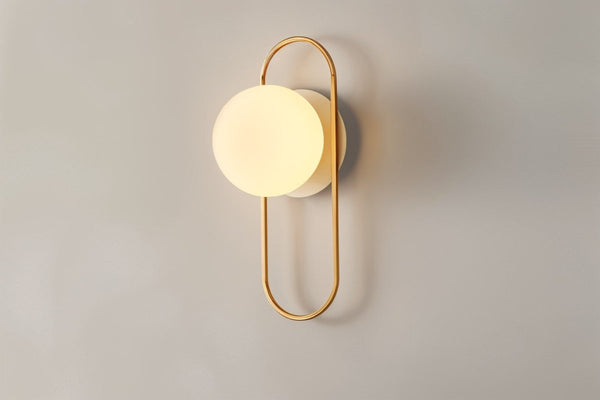 Nidia Luxe Wall Light – Designer Glass & Metal Sconce | Elegant Gold Accent Lighting