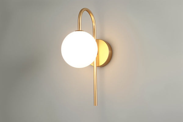Nidia Luxe Wall Light – Designer Glass & Metal Sconce | Elegant Gold Accent Lighting