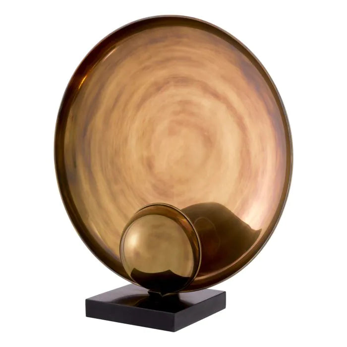 Auremont Table Lamp – Vintage Brass Table Light | Luxury Accent Lighting with Granite Base