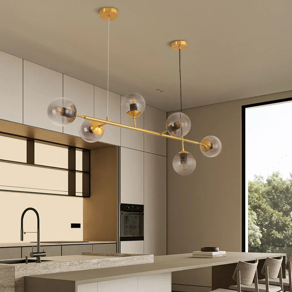 Orb Glass Globe Pendant Light – Modern Multi-Globe Hanging Lamp