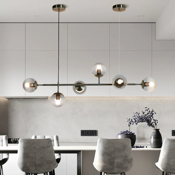 Orb Glass Globe Pendant Light – Modern Multi-Globe Hanging Lamp
