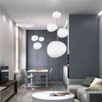 Frosted Glass Pendant Light – Minimalist Designer Ceiling Lamp | Modern Ambient Interior Lighting