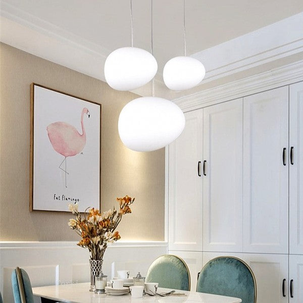 Frosted Glass Pendant Light – Minimalist Designer Ceiling Lamp | Modern Ambient Interior Lighting