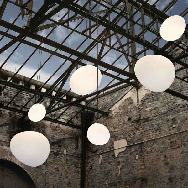 Frosted Glass Pendant Light – Minimalist Designer Ceiling Lamp | Modern Ambient Interior Lighting