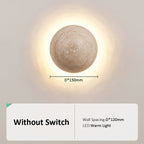 Nordstone Travertine Wall Light – Scandinavian Cream Sconce | Minimalist Natural Stone Lighting