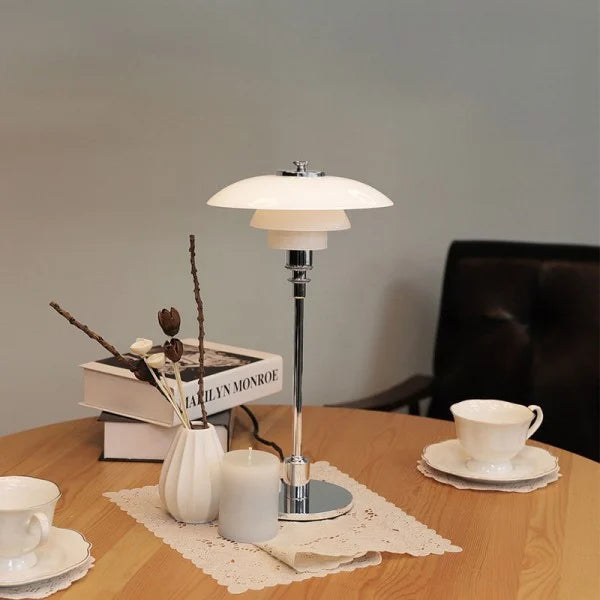 Disc Multilayer Metal Table Lamp – Layered Elegance with Atmospheric Lighting