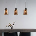 Smoked Glass Pendant Light – Modern Vintage Hanging Lamp | Luxury Ambient Interior Lighting