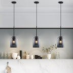 Smoked Glass Pendant Light – Modern Vintage Hanging Lamp | Luxury Ambient Interior Lighting
