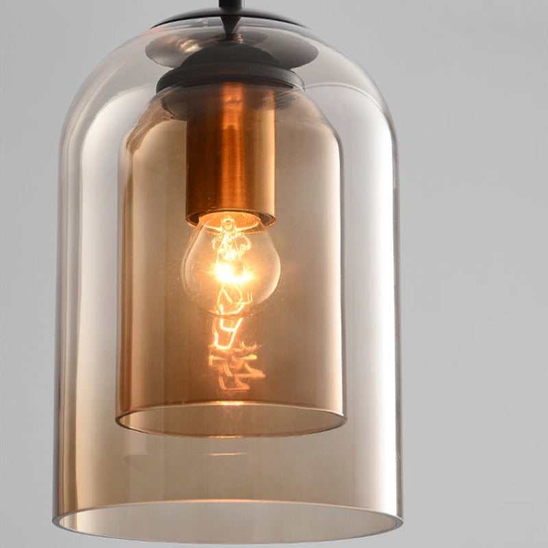 Smoked Glass Pendant Light – Modern Vintage Hanging Lamp | Luxury Ambient Interior Lighting