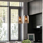 Smoked Glass Pendant Light – Modern Vintage Hanging Lamp | Luxury Ambient Interior Lighting