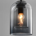 Smoked Glass Pendant Light – Modern Vintage Hanging Lamp | Luxury Ambient Interior Lighting