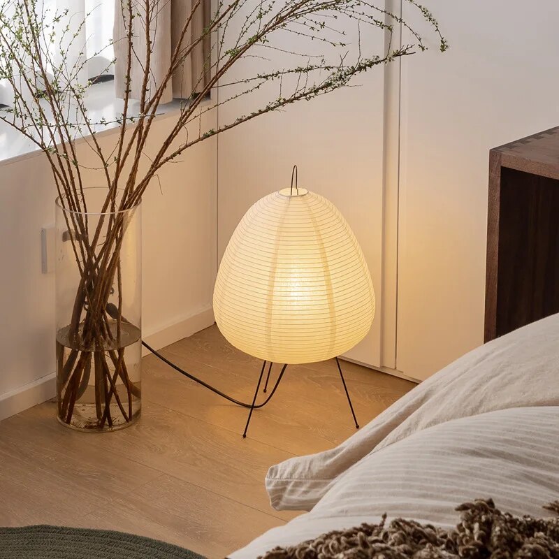 Japanese Rice Paper Lamp – Timeless Harmony with Soft Ambient Lighting