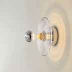 Riviera Glass Wall Light – Vintage-Inspired LED Wall Lamp | Ripple Glass Ambient Lighting | Timeless Interior Elegance