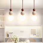 Travertine Stone Pendant Light – Natural Lava Rock Hanging Lamp | Modern Rustic Interior Lighting