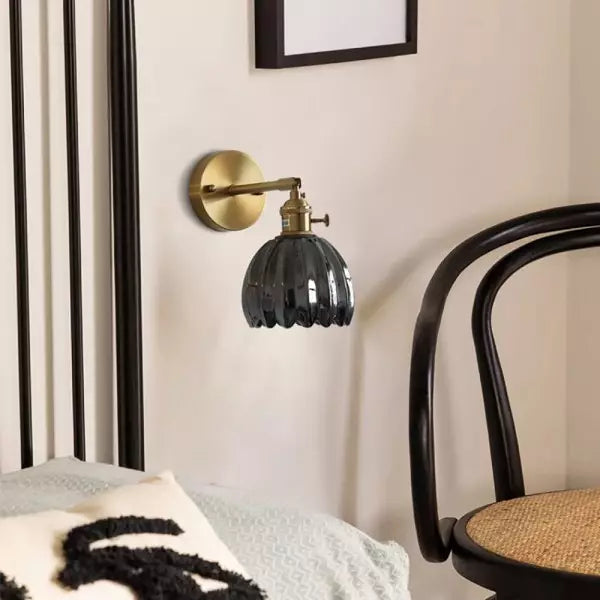 Florabelle Glass Wall Light – Vintage Tulip Sconce | Elegant Floral Accent Lighting