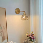 Florabelle Glass Wall Light – Vintage Tulip Sconce | Elegant Floral Accent Lighting