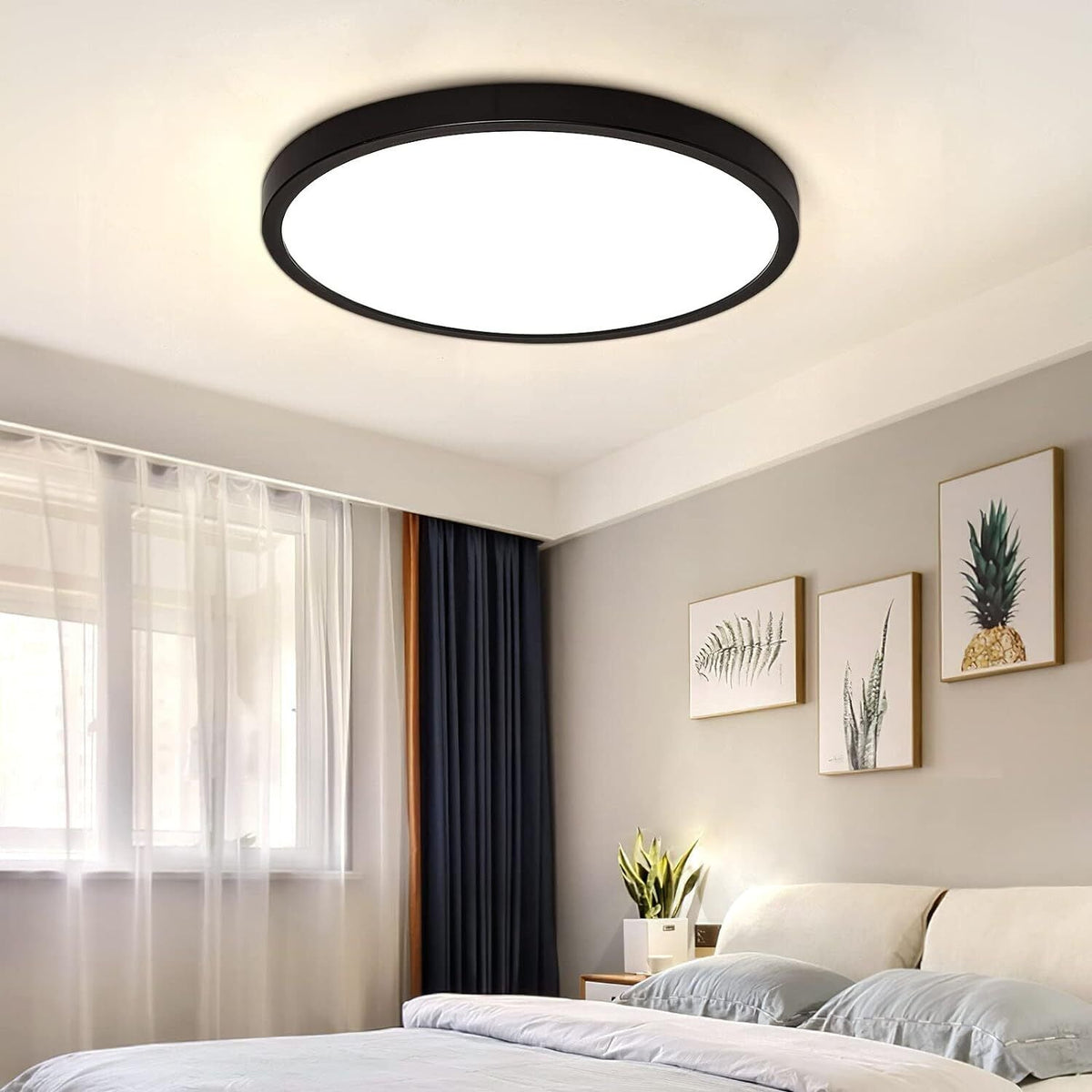 Waterproof LED Ceiling Light – Ultra Slim Flush Mount Lamp | Modern Bathroom Interior Lighting