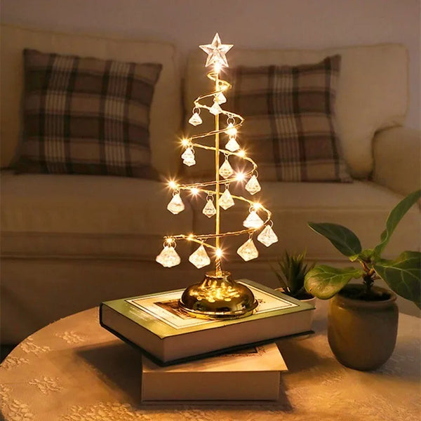 Yuletide Glow Decorative Light – Crystal Christmas Accent Lamp | Warm Festive Ambient Lighting