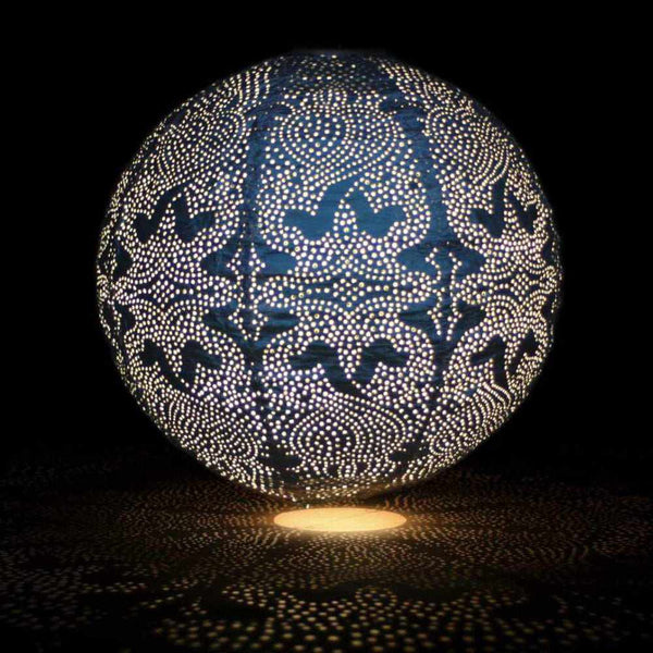 Solar Lantern Globe Design – Decorative Solar Outdoor Lantern | Moroccan-Inspired Garden Lighting