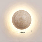 Nordstone Travertine Wall Light – Scandinavian Cream Sconce | Minimalist Natural Stone Lighting