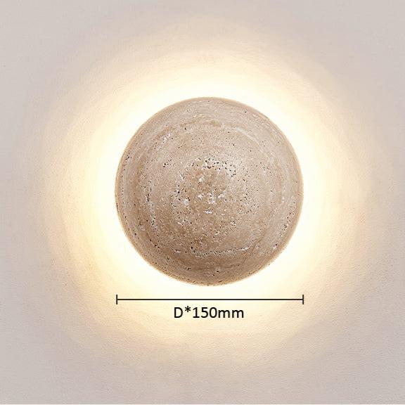 Nordstone Travertine Wall Light – Scandinavian Cream Sconce | Minimalist Natural Stone Lighting