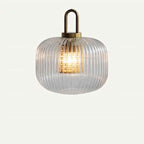 Tosqa Pendant Light – Ribbed Glass Hanging Lamp | Modern Ambient Interior Lighting
